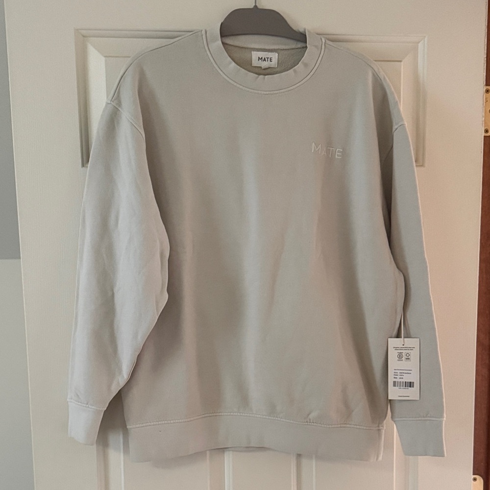 Mate the label oversized embroidered sweatshirt